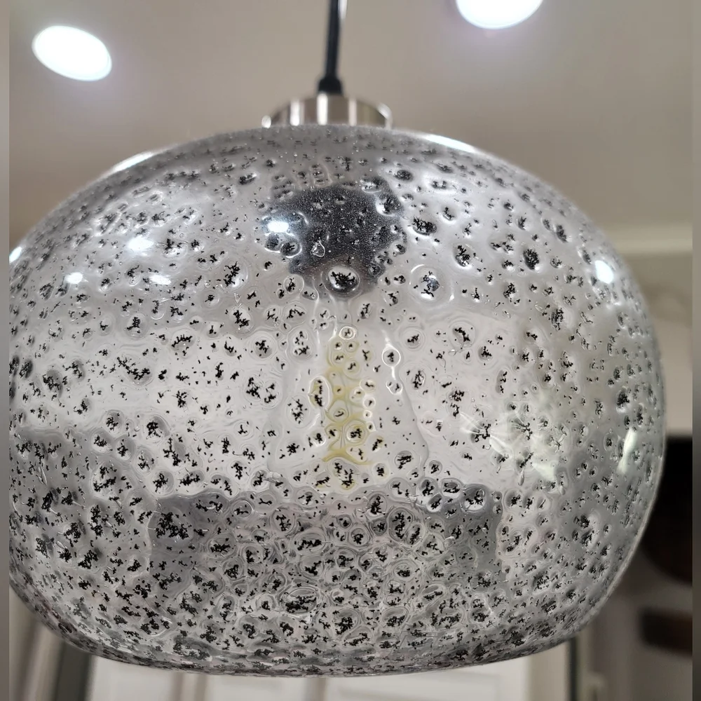 NWT CASAMOTION 8" Handblown Seed Glass Pendant Light - Picture 8 of 8